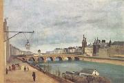Jean Baptiste Camille  Corot Le Pont-au-Change et le Palais de Justice (mk11) France oil painting reproduction